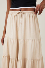 Women High Waist Loose Cotton Skirt