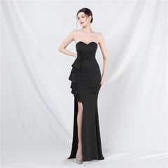 Elegant Off the Shoulder Tube Top Long Evening Dress