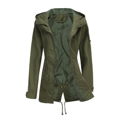 Women Spring Autumn Cotton Anorak Coat