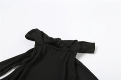 Women Sexy Pleated Backless Short Party Dress