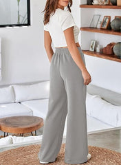 Women High Waist Loose Wide Leg Trousers