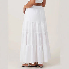 Women High Waist Loose Cotton Skirt