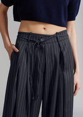 High Waist Striped Loose Drooping Casual Pants