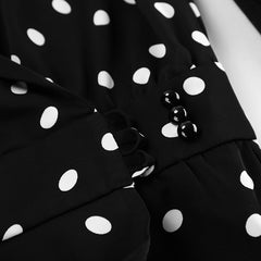 Puff Sleeve Polka Dot Daily Dress