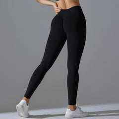 Seamless Back V Waist Peach Hip Yoga Pants