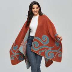 Women Warm Cashmere Cape Scarf