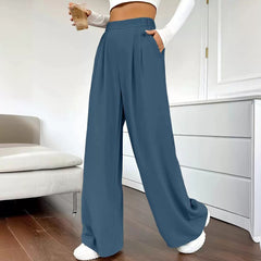 Elegant High Waist Wide Leg Casual Pants