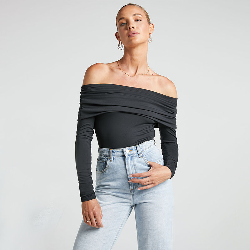 Sexy Off Shoulder Long Sleeve Bodysuit