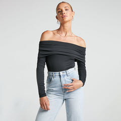 Sexy Off Shoulder Long Sleeve Bodysuit