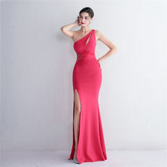 Elegant Cutout Slim Fit Fishtail Formal Dress