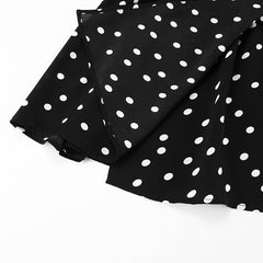 Puff Sleeve Polka Dot Daily Dress