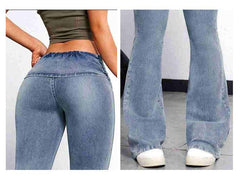 Casual Stretch High Waist Bootcut Jeans