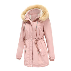 Women Thick Lambskin Cotton-Padded Coat