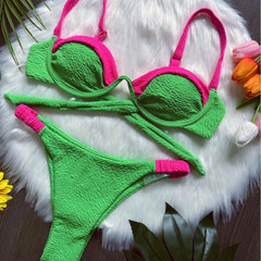 Sexy Textured Boho Bikini Set