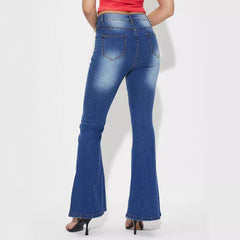 Women Casual High Elastic Denim Jeans