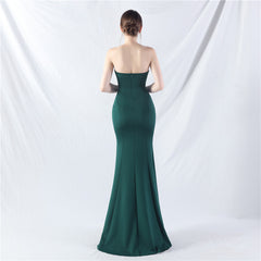 Elegant Sweetheart Satin Beading Formal Dress