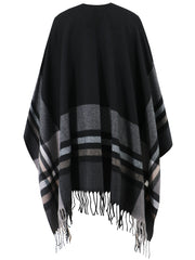 Autumn Winter Cashmere Knitted Cape Cloak Shawl