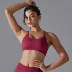 Seamless Knitted Quick Drying Beauty Back Sports Bra