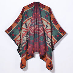 Women Split Jacquard Scarf Shawl