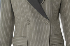 Stripe Contrast Color Double Layer Blazer