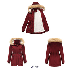 Women Thick Lambskin Cotton-Padded Coat