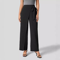 Women Casual Texture Wide Leg Trousers