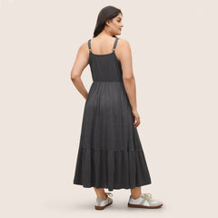 Plus Size Loose Casual Vacation Sling Maxi Dress
