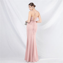 Elegant Boning Corset Vest Split Camisole Evening Dress