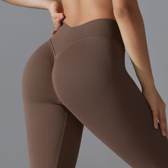 Seamless Back V Waist Peach Hip Yoga Pants