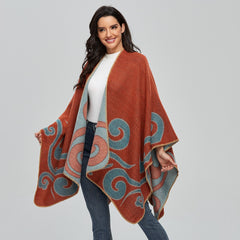 Women Warm Cashmere Cape Scarf