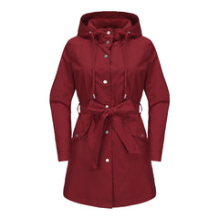 Hooded Waterproof Thin Casual Loose Trench Coat