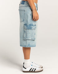 Street Hipster Washed Denim Straight Short