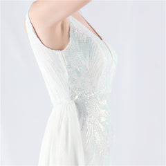 Women Floral Sequin with Cloak Craft Beaded Evening Dress