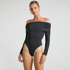 Sexy Off Shoulder Long Sleeve Bodysuit