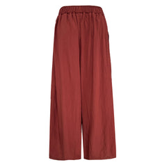 Thin Elastic Waist Drooping Wide Leg Pants