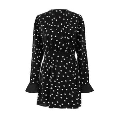 Puff Sleeve Polka Dot Daily Dress