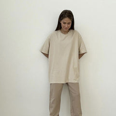 Summer Cotton Basic Loose Cotton Top