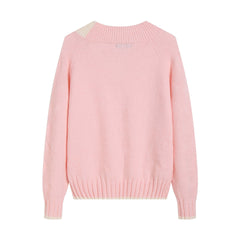 Pink Classic Loose Soft Glutinous Pullover