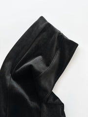 Elegant High Waist Velvet Fleece lined Skirt