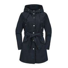 Hooded Waterproof Thin Casual Loose Trench Coat