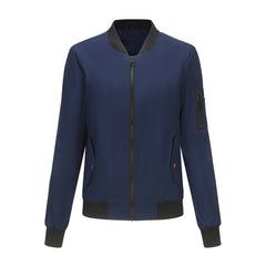 Women Casual Long Sleeve Thin Flight Jacket