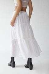 Women Stitching Low Rise Ruffle Skirt