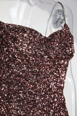 Sequin Sleeveless Split Formal Dress