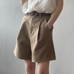 Korean High Waist Loose Straight Wide Leg Casual Shorts