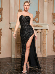 Sexy Sweetheart Slim Fit Side Split Evening Dress