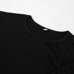 Long sleeves black cutout top