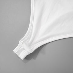 Summer White Slim Fit Sleeveless Bodysuit