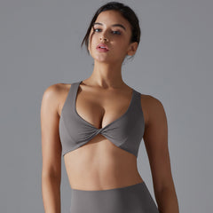 Twisted Nude Feel Breathable Sports Bra