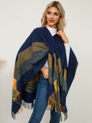 Autumn Winter Cashmere Knitted Cape Cloak Shawl