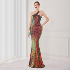 Elegant Sequin Sleeveless Long Formal Dress